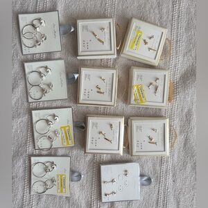 Target jewelry sets, A New Day Gold and Silver Hoop Earrings and Necklace Charms